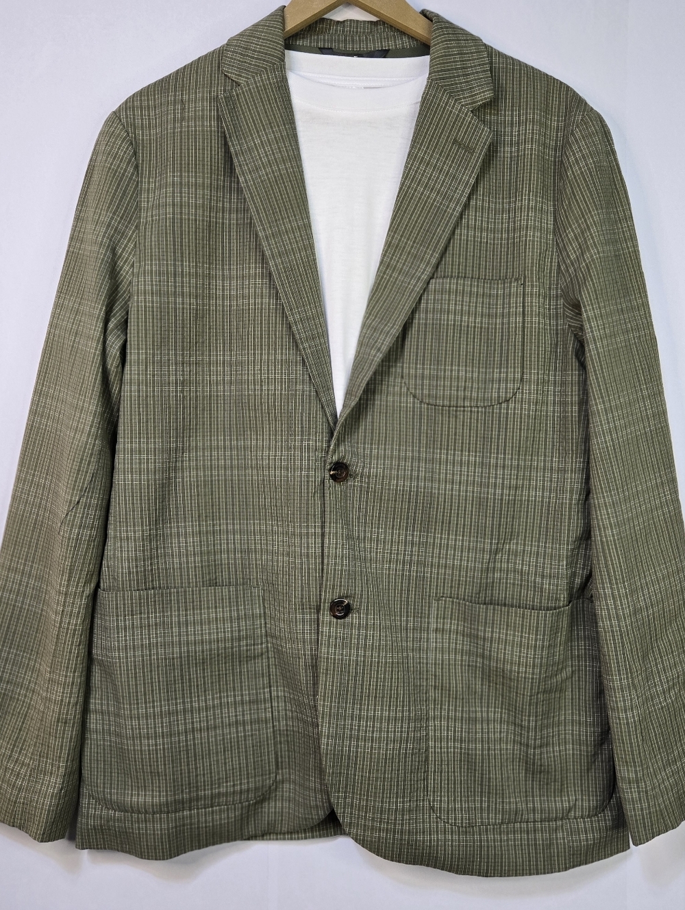 Houston White Men's Size L Perfwct Seasonal Khaki Plaid Blazer  NWT (Target)